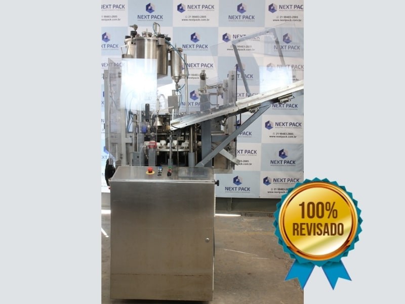 ENVASADORA AUTOMÁTICA DE BISNAGA DE ALUMÍNIO - FABRIMA - MODELO TU-24