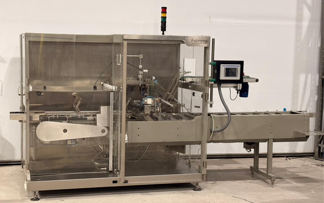 ENCARTUCHADORA CÍCLICA FABRIMA PARA 50 CARTUCHOS POR MINUTO E FECHAMENTO DE CARTUCHO COM 4 ABAS